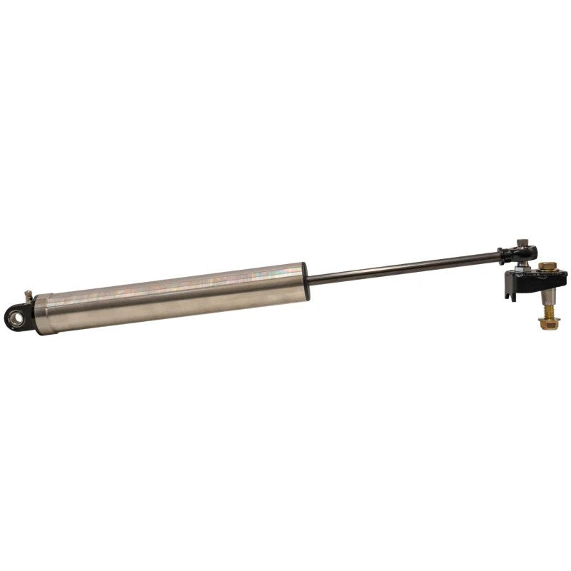 Carli stainless steel high-mount steering stabilizer with 3/16 inch gusseted steel bracket for Ford F-250/F-350.