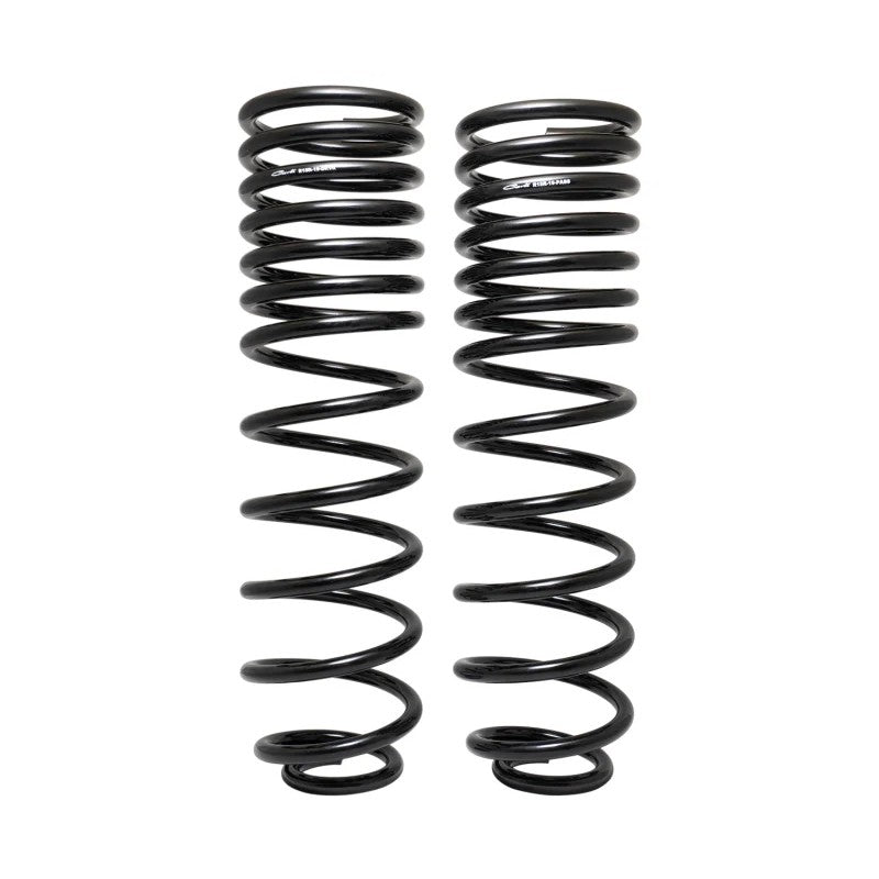 Pair of Carli black powdercoated multi-rate rear lift coil springs for 2019-2023 Ram 1500 4x4 trucks.