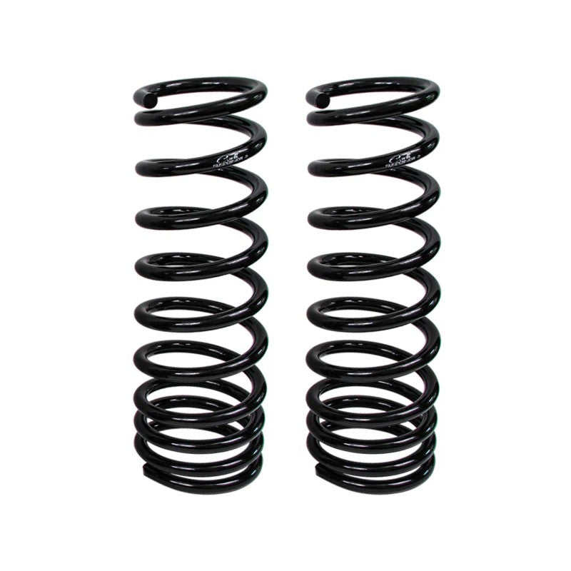 Pair of black powder-coated Carli multi-rate front lift coil springs for 1994-2013 Dodge Ram 2500/3500 HEMI.