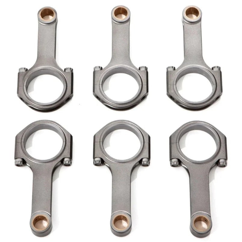 Set of six Carrillo forged steel connecting rods with 3/8 inch CARR bolts for BMW B58 engines