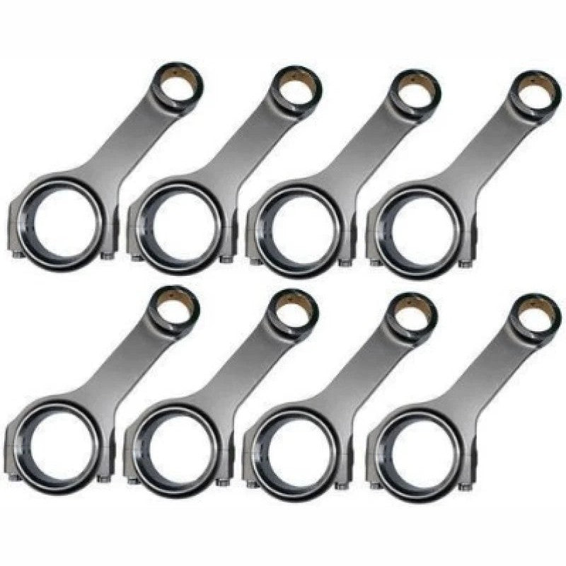 Set of 8 Carrillo Bullet Series steel connecting rods for 6.2L Hellcat and 6.4L Hemi engines.
