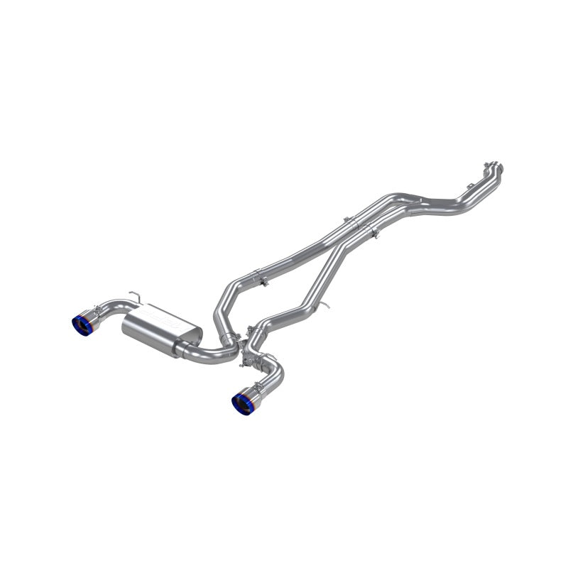 MBRP Armor Pro T304 stainless steel 3-inch catback exhaust system with dual burnt tips for 2020-2026 Toyota GR Supra
