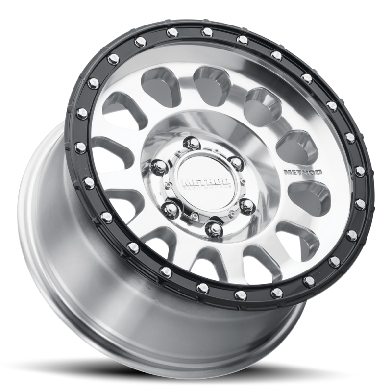 Method MR315 18x9 +18mm Offset 8x170 130.81mm CB Wheel - Polished with Gloss Black Lip