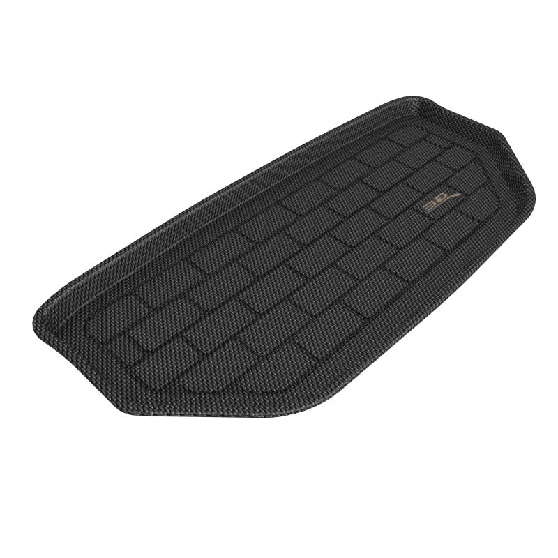 Black 3D MAXpider Kagu Series front cargo liner for 2021-2026 Tesla Model S showing the custom-fit textured surface.