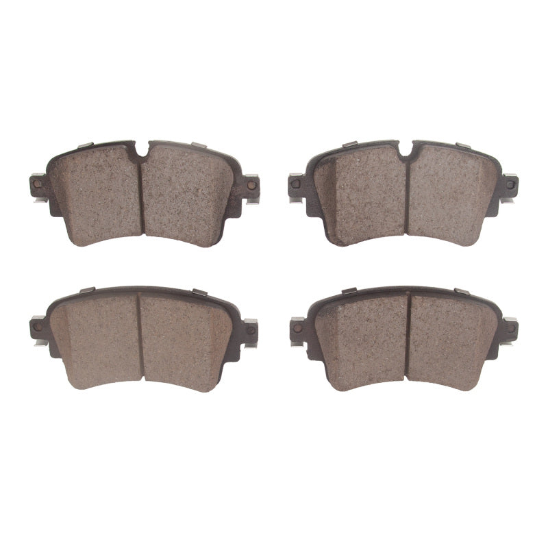 DFC 4000 HybriDynamic rear brake pad set with included clips and stainless steel installation hardware kit.