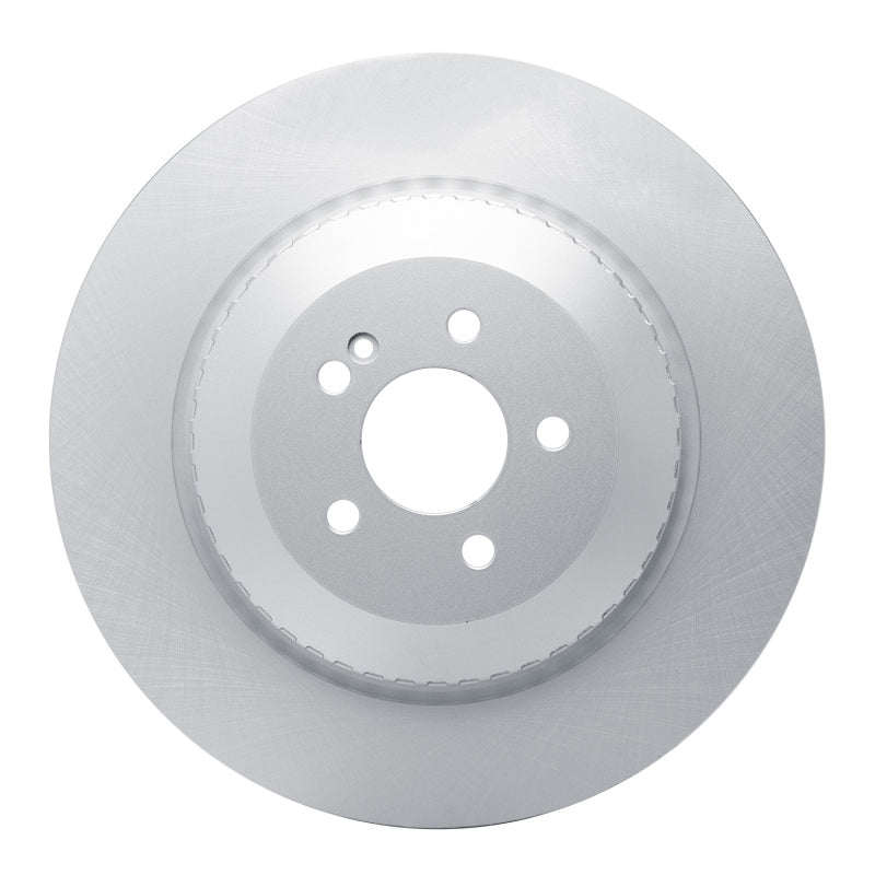 DFC Geomet coated high-carbon alloy rear brake rotor for 2022-2025 Mercedes-Benz EQE and EQS models.