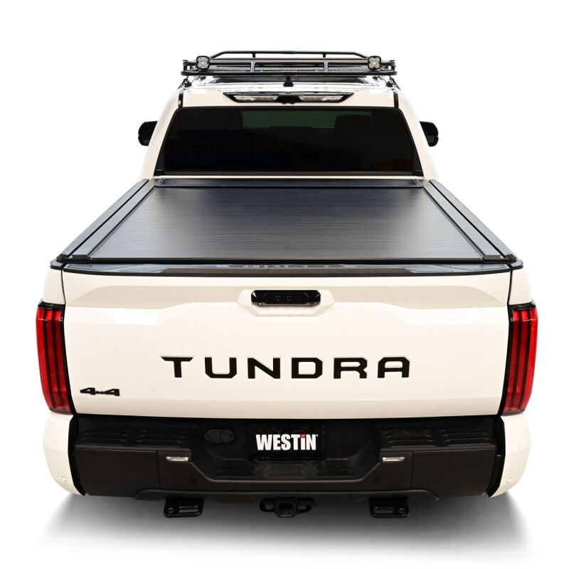 Westin Manual Retractable Tonneau Cover for 2022-2026 Toyota Tundra (5.5ft Bed), Black - 19-60285