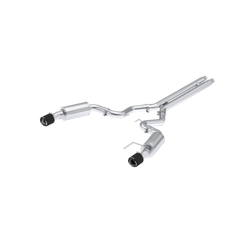 MBRP Armor Pro Street Series cat-back exhaust with 3-inch T304 stainless steel tubing and dual carbon fiber tips.