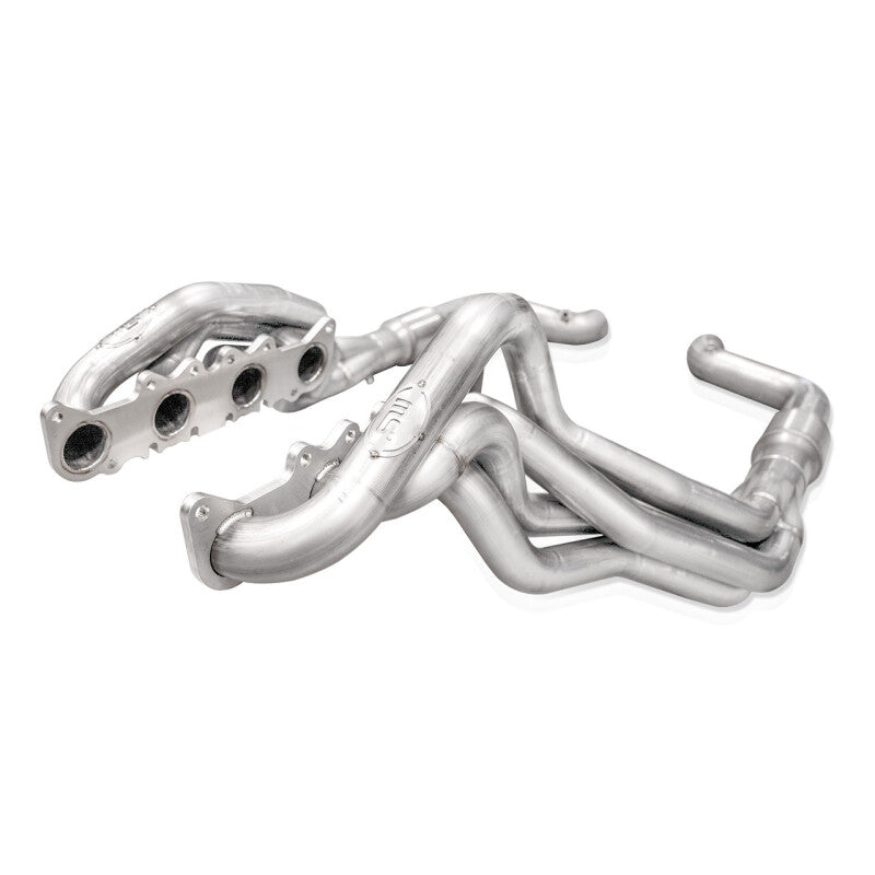 Stainless Works stainless steel headers for Ford Mustang GT with 2-inch primary tubes and 3-inch collectors.