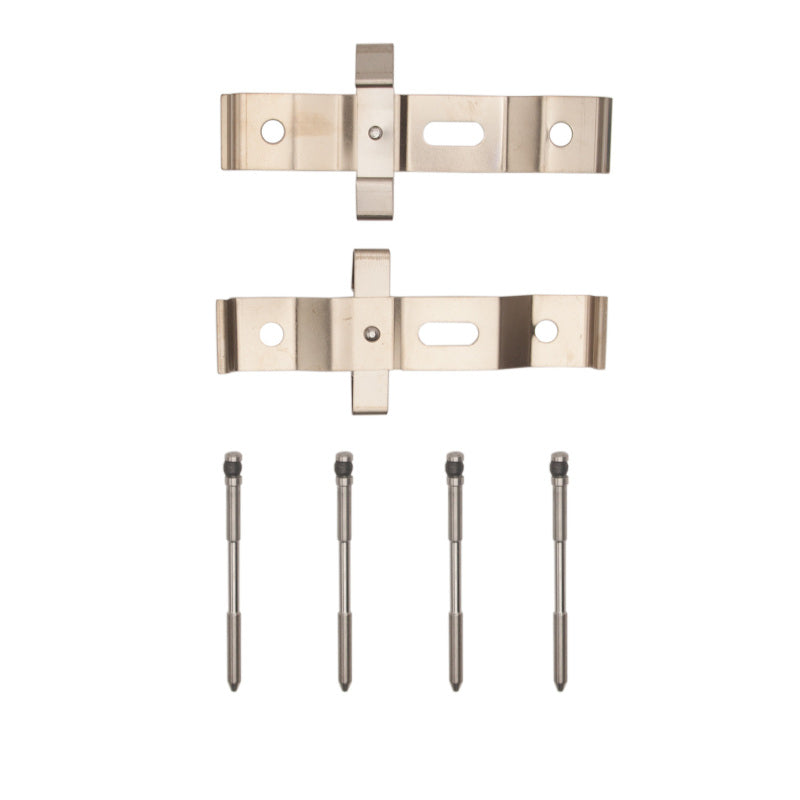 DFC 340-79000 Front Premium Brake Hardware Kit featuring high-heat resistant clips and pins for Maserati disc brakes.
