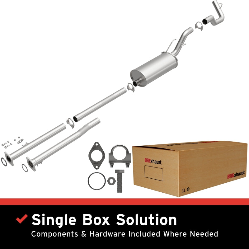 MagnaFlow BRExhaust 106-0389 aluminized steel direct-fit exhaust kit with pipes, gaskets, and clamps for Toyota Tacoma.