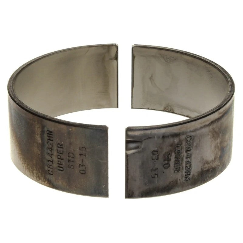 Clevite H-Series connecting rod bearing set CB1442HN showing hardened steel backing and performance overlay.