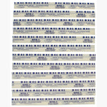 Twelve individual packages of Clevite Blue Plastigage strips for measuring engine bearing oil clearances.