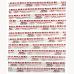 12-pack of Clevite MPR1 Red Plastigage measuring strips for checking engine bearing oil clearances.