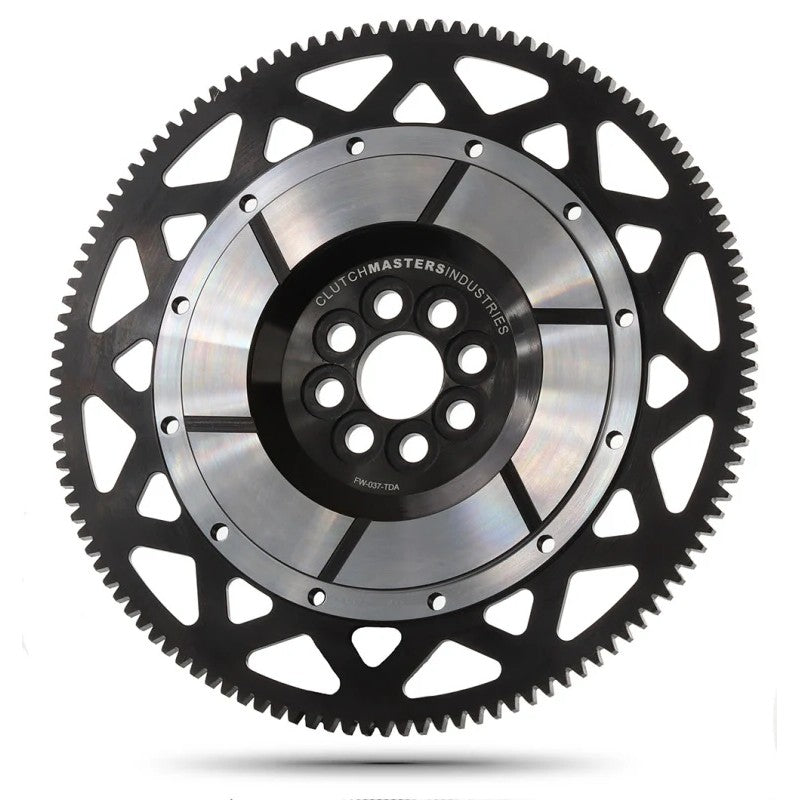 Black oxide coated 1045 billet steel Clutch Masters 725 Series flywheel for 2002-2015 Acura and Honda 2.0L engines.