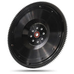 Clutch Masters FW-021-SF black oxide coated 1045 steel billet flywheel for Subaru 2.5L 5-speed engines.