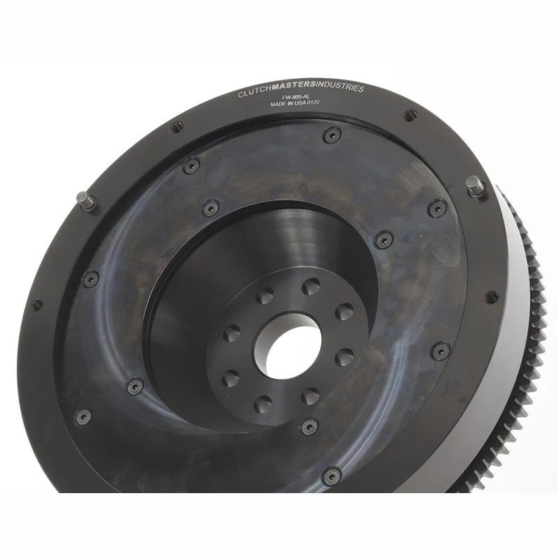 Clutch Masters aluminum flywheel for 2006-2012 Lexus IS250 showing the replaceable steel friction surface.