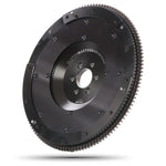 Clutch Masters 6061 aluminum flywheel with replaceable steel friction insert and hard anodized finish.