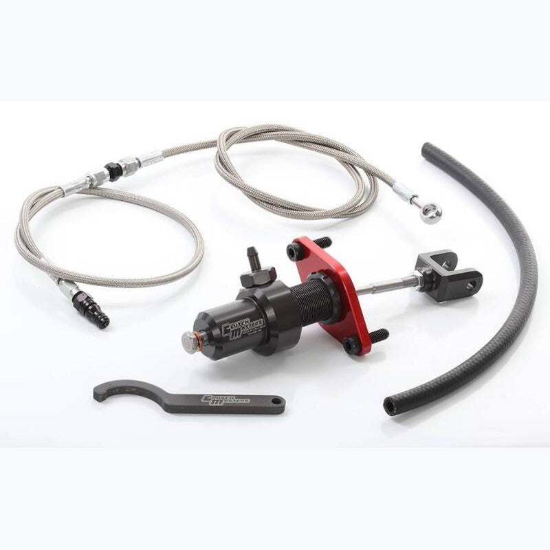 Red anodized Clutch Masters .75-inch bore master cylinder upgrade kit with mounting hardware for 10th Gen Honda Civic.
