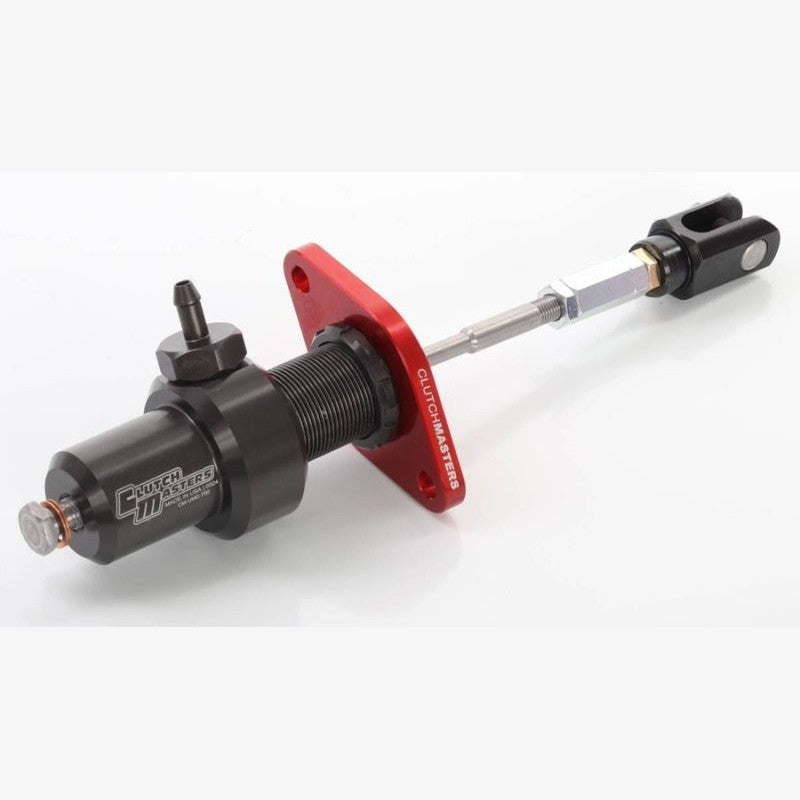 Red anodized Clutch Masters .75 inch bore master cylinder upgrade kit with mounting hardware for Subaru WRX and STi.