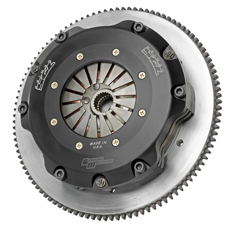 Clutch Masters FX700 twin disc clutch conversion kit assembly with pressure plate and metallic friction discs.
