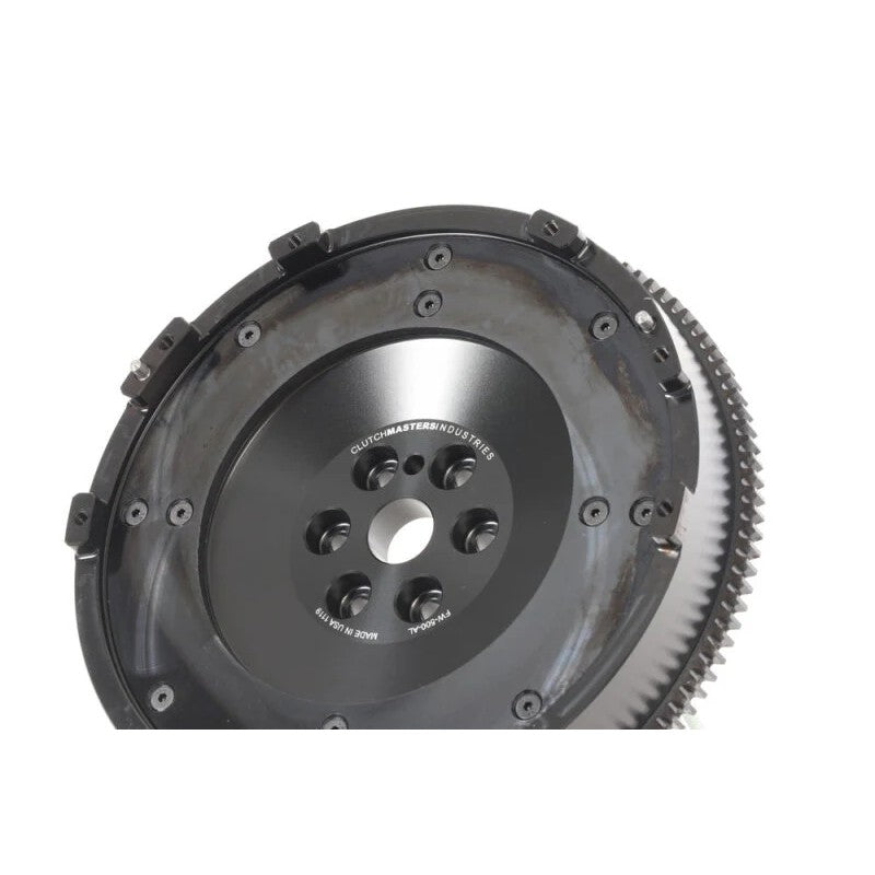 Clutch Masters FW-500-AL aluminum flywheel for 2012-2019 Fiat 500 featuring a replaceable steel friction insert.