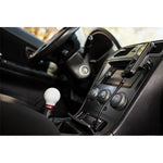 Cobb white 5-speed manual shift knob with race red trim ring for select 2002-2014 Subaru vehicles