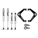 Cognito 3-inch performance leveling kit with Fox 2.0 IFP shocks, boxed upper control arms, and torsion keys.