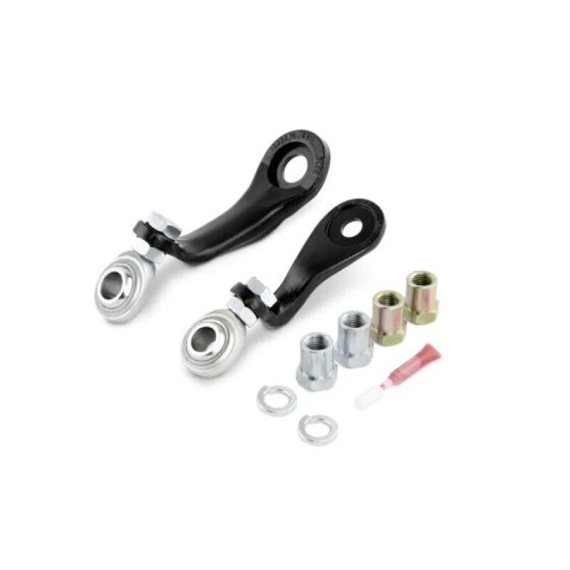 Cognito forged steel pitman and idler arm support brackets with F.K. rod ends and mounting hardware for GM HD trucks.