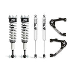 Cognito 3-inch leveling kit with Fox 2.0 IFP shocks and black powder-coated boxed upper control arms.