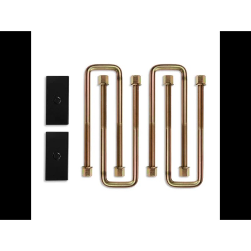 Cognito 1-inch semi-gloss black cast steel lift blocks and 16-inch straight zinc-plated U-bolts