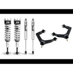 Cognito 1-inch leveling kit including SM Series upper control arms and Fox 2.0 Performance Series IFP coilovers.