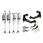 Cognito 3-inch Premier Leveling Kit including Fox 2.0 Remote Reservoir shocks, boxed control arms, and torsion keys.