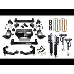 Cognito 4-inch Elite Lift Kit with Elka 2.5 remote reservoir shocks, upper control arms, and PISK steering support kit.