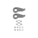 Cognito forged steel torsion bar adjuster keys and front shock extenders for GM 2500/3500 HD trucks.