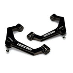 Cognito SM Series semi-gloss black boxed sheet metal upper control arms with maintenance-free ball joints and bushings.