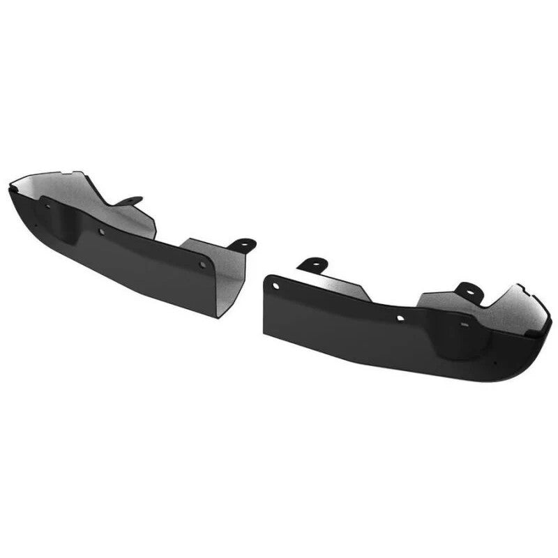 Pair of black Cognito fender trim finishing caps for 2020-2025 Chevrolet Silverado 2500/3500 HD front wheels.
