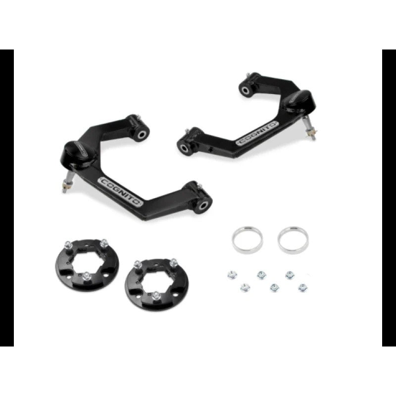 Cognito SM Series Upper Control Arms and black powder-coated steel spacers for 2021-2023 Ford F-150.