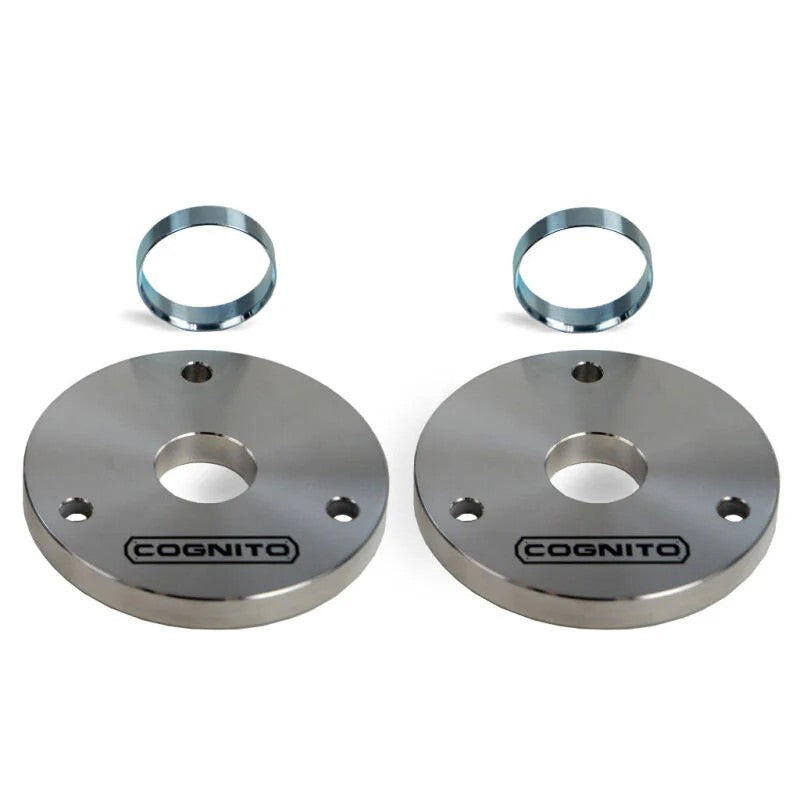 Cognito billet aluminum strut spacers and preload rings for 2023-2025 Chevy Colorado and GMC Canyon leveling kit.