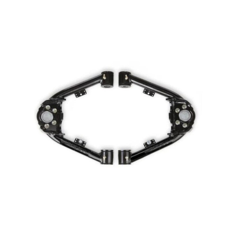Cognito semi-gloss black tubular upper control arms with alloy ball joints and polyurethane bushings.