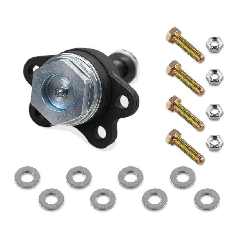 Cognito Alpha Series rebuildable ball joint with zinc-plated housing and high-angle taper pin.