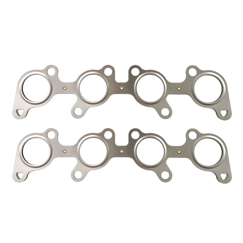 Cometic Multi-Layer Steel (MLS) exhaust gaskets, .030 inch thickness, for Ford 5.0L Coyote engines.