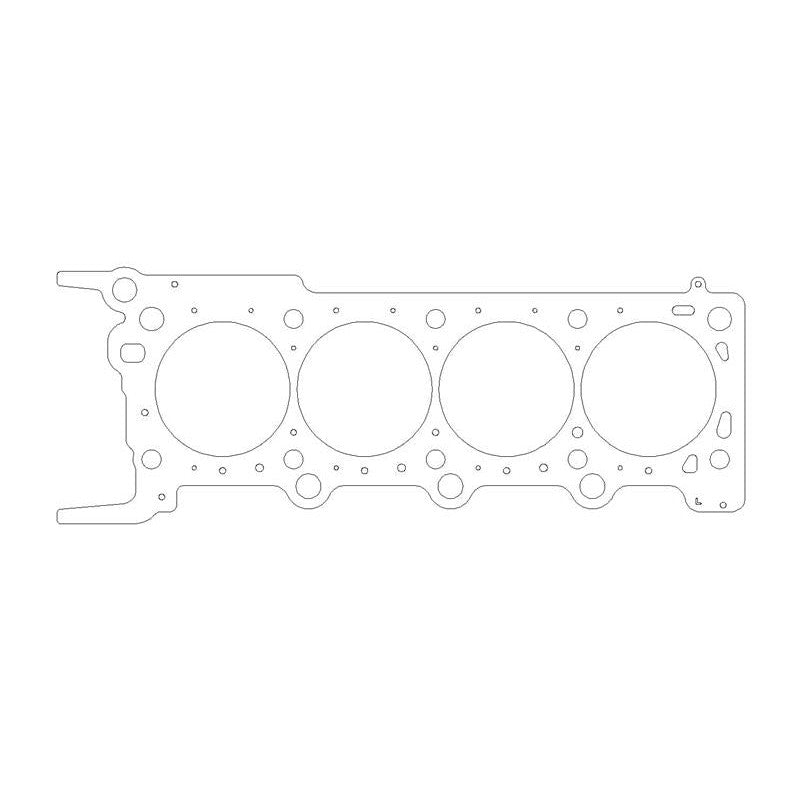 Cometic MLX 95.3mm bore stainless steel head gasket with Viton coating for Ford 5.8L DOHC V8 engines, left side.