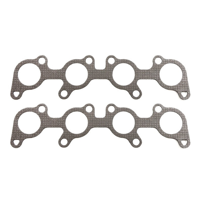 Pair of Cometic HTS .060 inch graphite and Kevlar reinforced exhaust gaskets for Ford 5.0L Coyote engines.