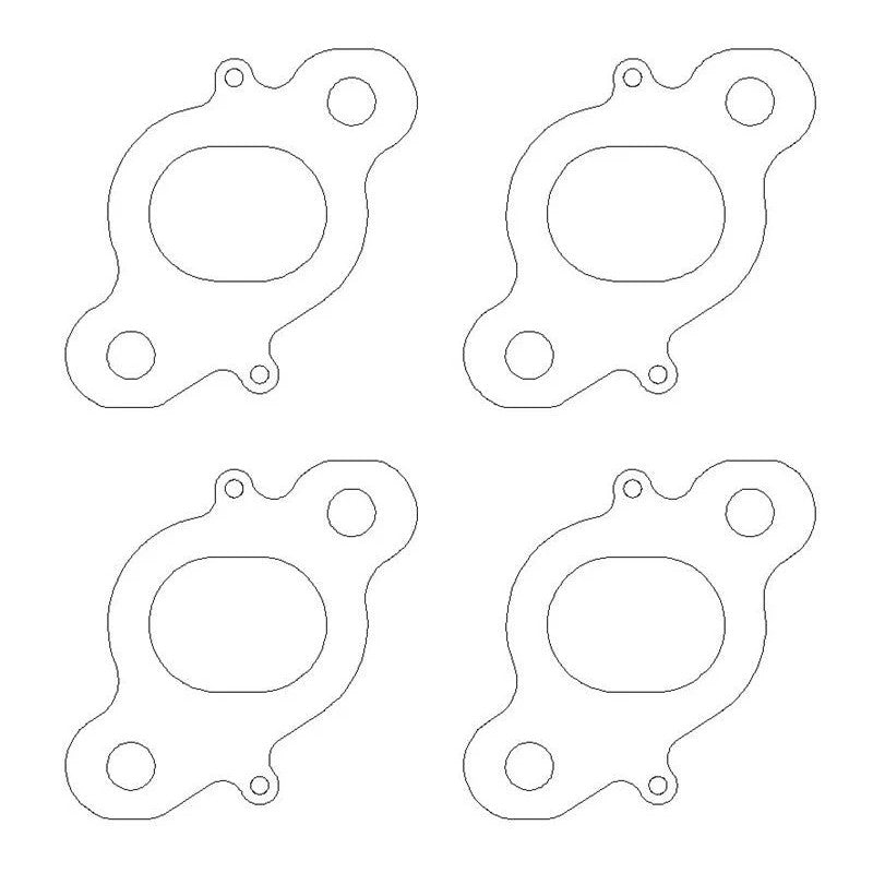 Four-piece Cometic .030 inch multi-layer steel exhaust gasket kit for 1988-1989 Nissan Pulsar NX SE with CA18DET engine.