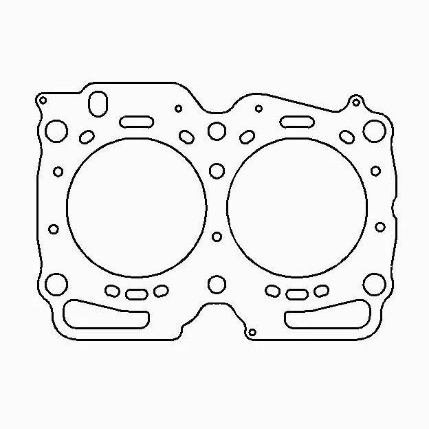 Cometic 98mm multi-layer steel head gasket for Subaru EJ22E engines featuring embossed Viton coated layers.
