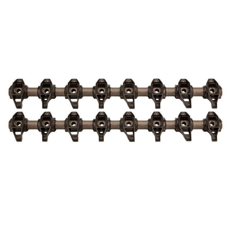 COMP Cams Max-Lift BSR Shaft Rocker Kit featuring eight bushed rockers on a single plasma nitrided shaft for GM LS3 heads.