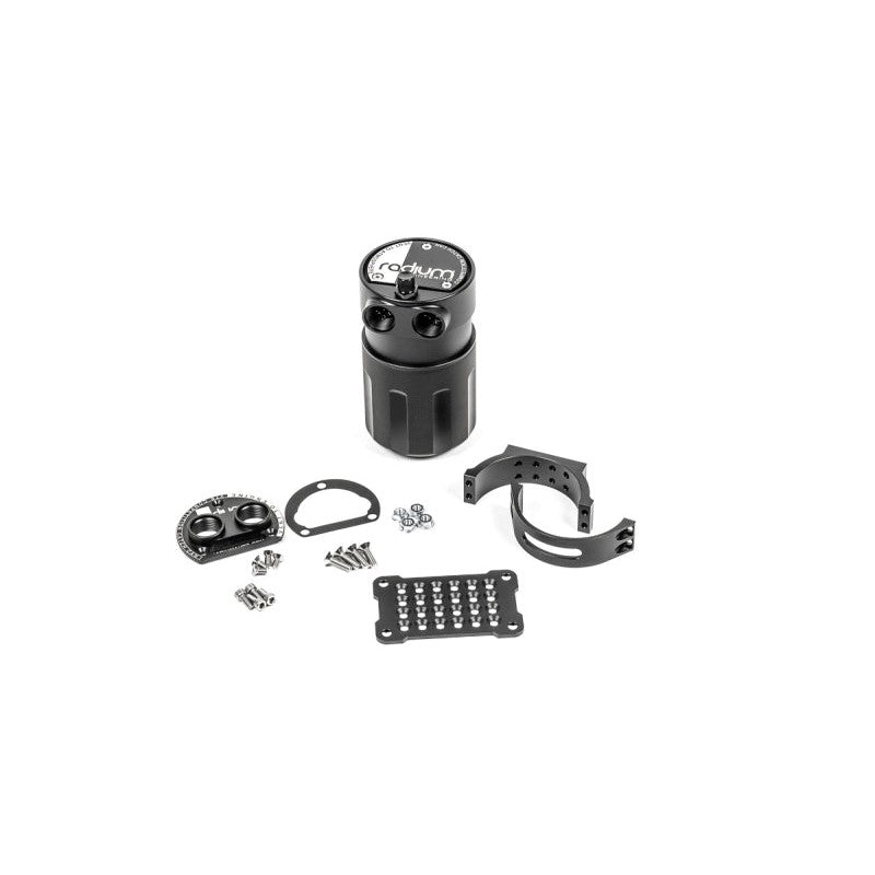 Billet aluminum Competition Catch Can - L with dual -10AN ORB ports and included mounting bracket