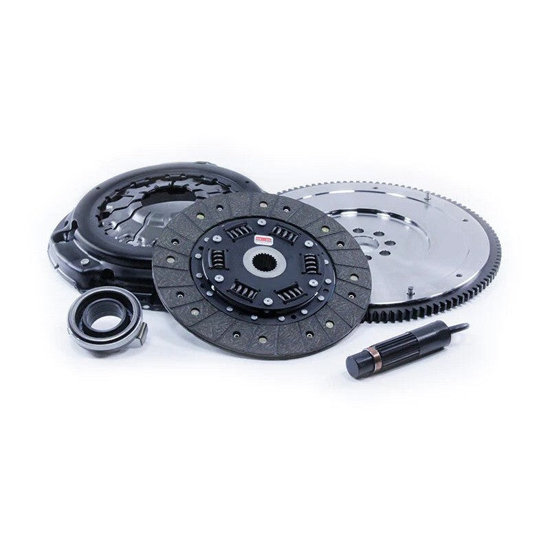 Competition Clutch Stage 2 Street Series 2100 kit including pressure plate, sprung disc, and 22lb steel flywheel.