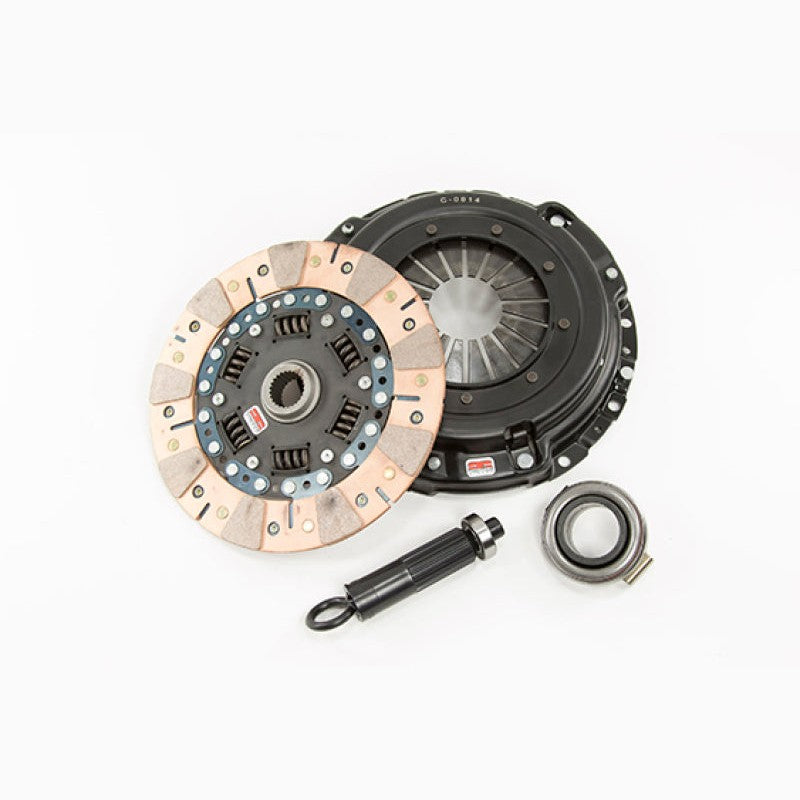 Competition Clutch 2600 Series Stage 3 kit with segmented ceramic sprung disc, pressure plate, and installation hardware.